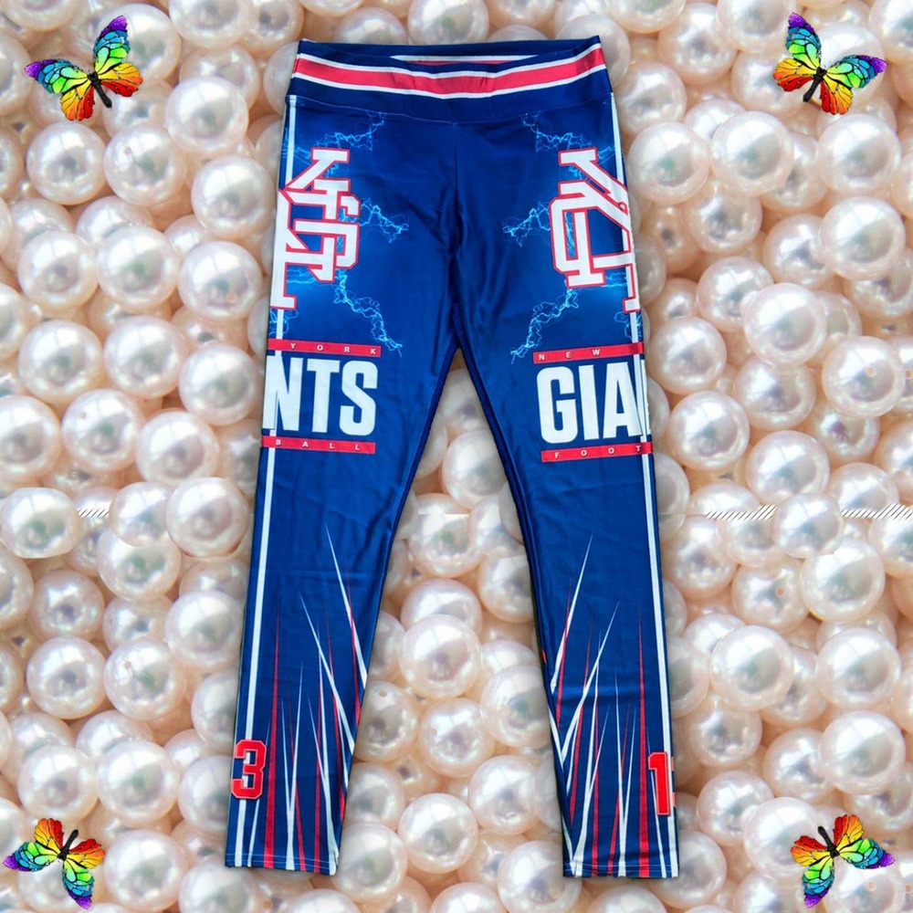 Ny giants printed leggings Sz M-L